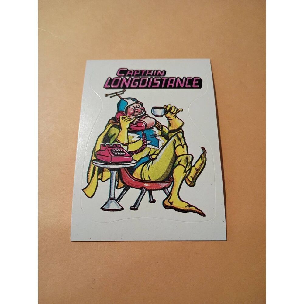 1983 General Mills Zero Hero Trading Card Sticker #38 Captain Long Distance
